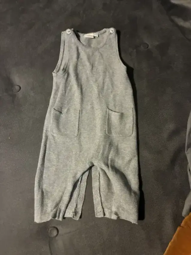 Bornino grau Strick Strampler