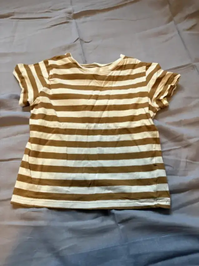 H&M Shirt gestreift braun weiß 110/116