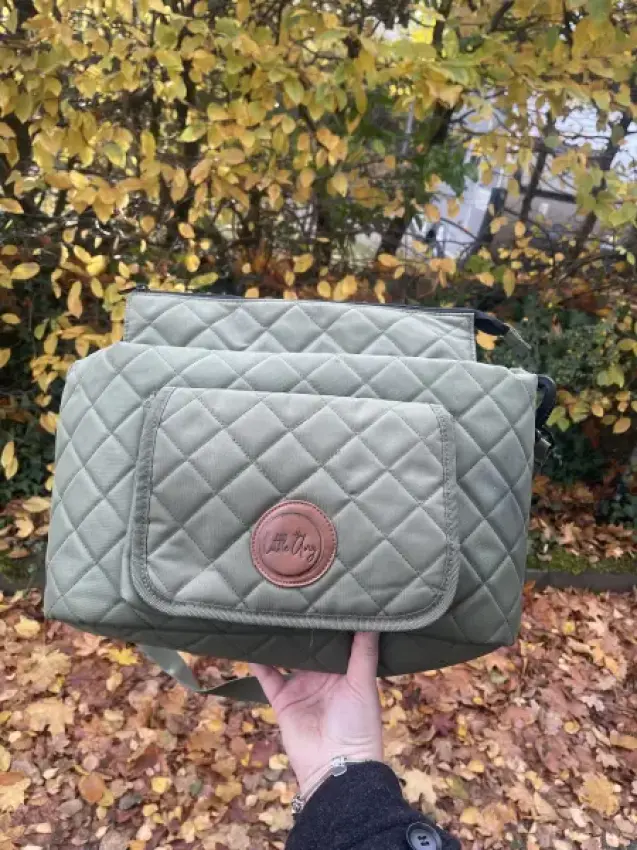 Wickeltasche Kinderwagen Grün 