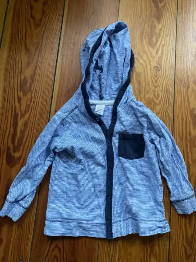 Blau gestreifte H&M Sweatshirt Jacke