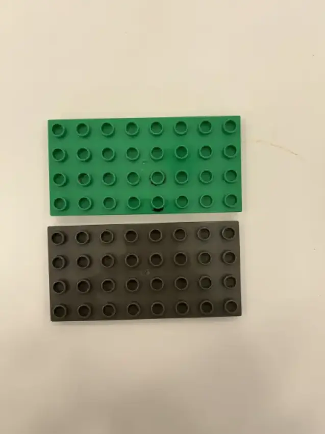 DUPLO Platten, 2 Stk. grün & grau