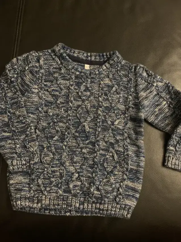 Marks & Spencer blau Zopfmuster