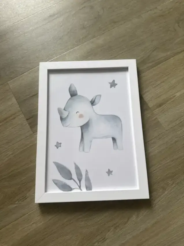 Bild Nashorn mit Rahmen 