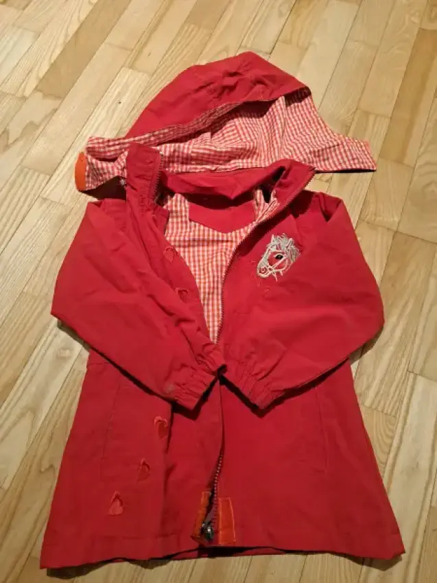 Übergangsjacke rot Pferd