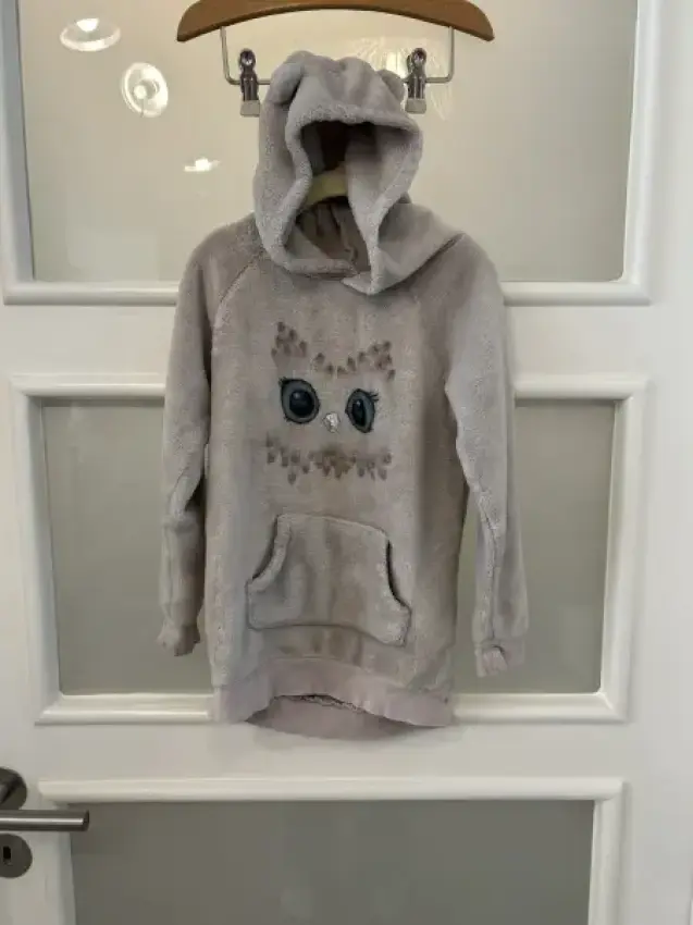 Kuschelpullover_lang, mit Eule