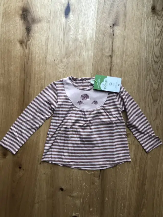 Pullover Alana NEU lila gestreift mit Igeln Gr 98