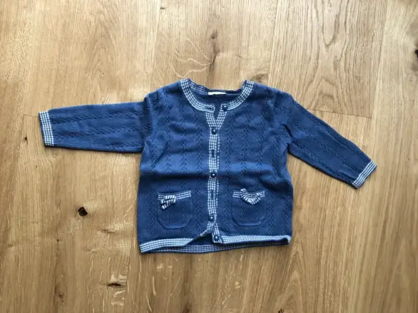 Strickjacke, Benetton Baby, blau, Gr 74