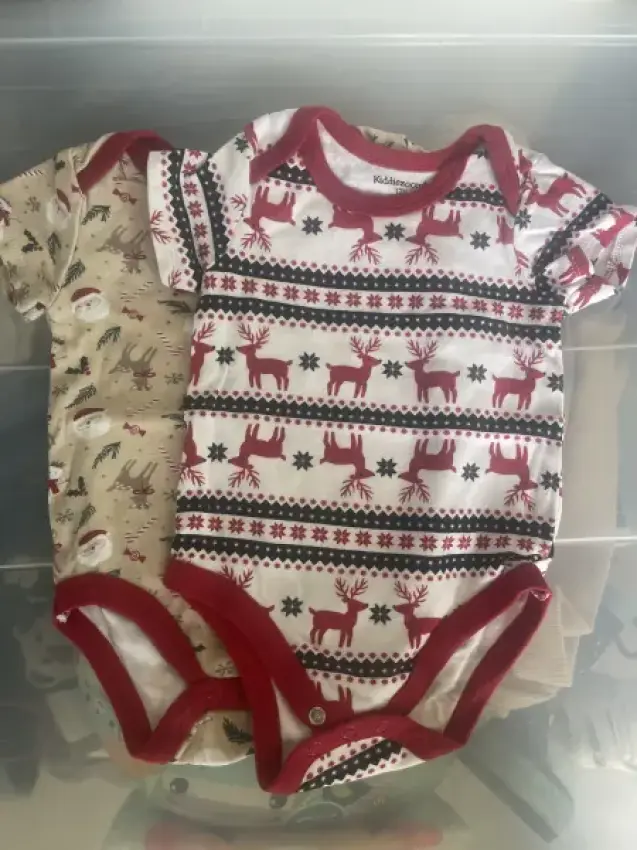Weihnachts-Bodys, 12m