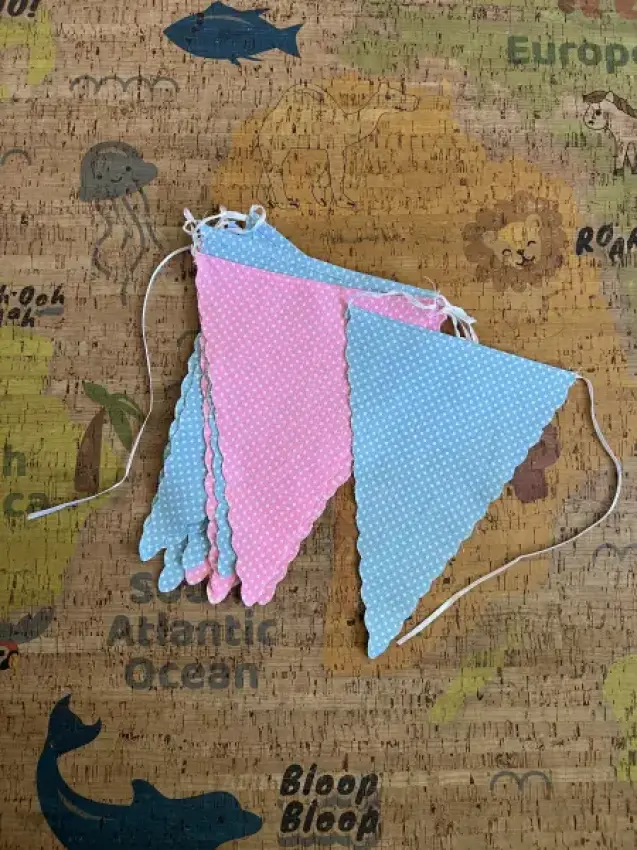 Girlande blau/rosa