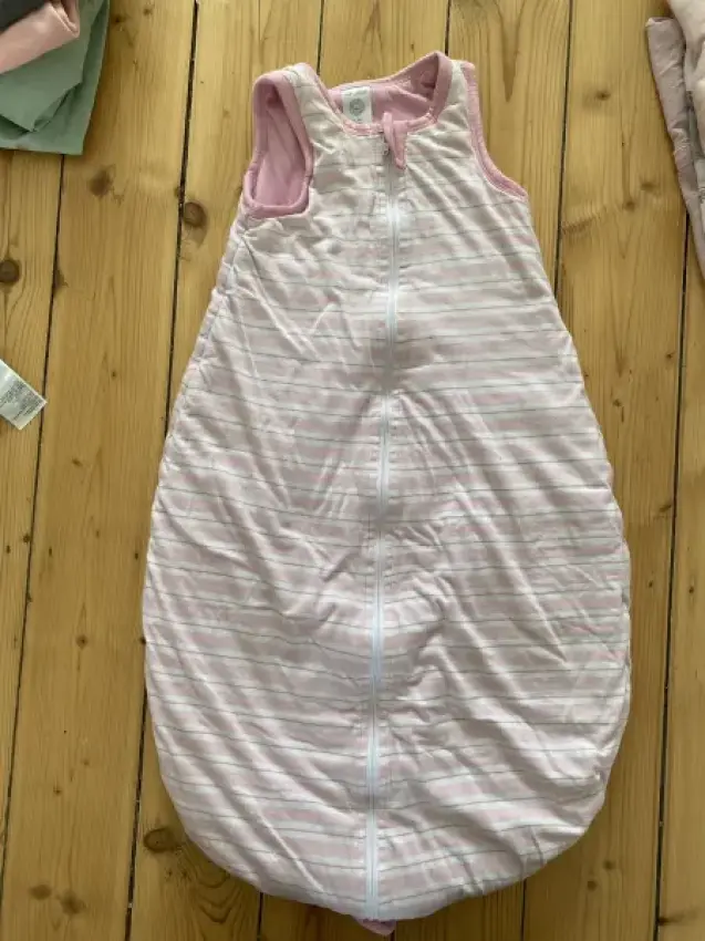 Rosa Schlafsack 100% Baumwolle