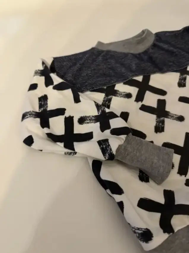 Langarmshirt handmade jeans kreuze