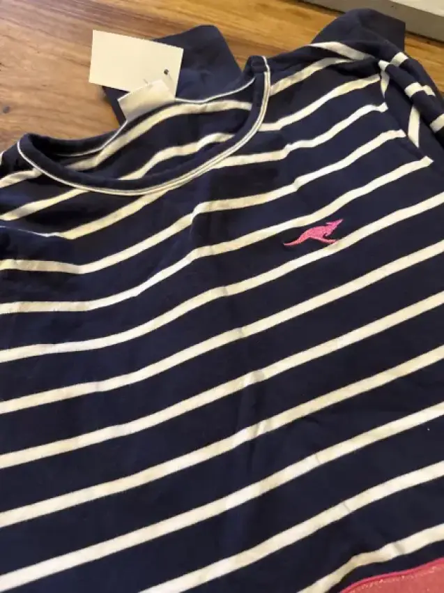 Kleid Kangaroos gestreift rosa glitzer