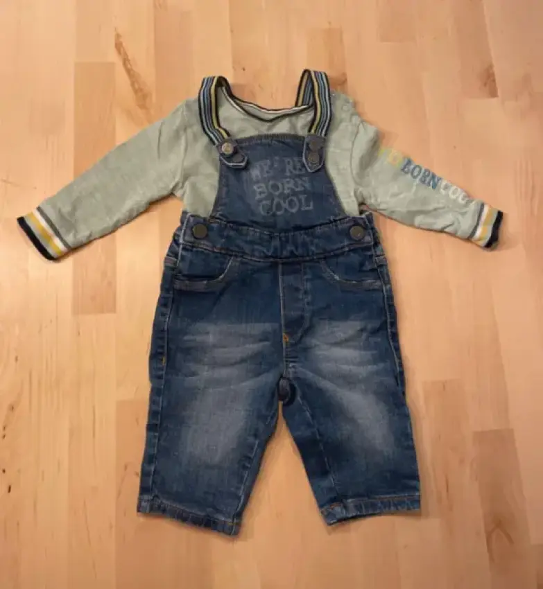 Set: Jeans-Latzhose mit Oberteil, s.Oliver, 62
