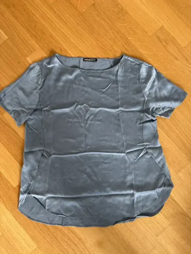Seidenshirt drykorn blau