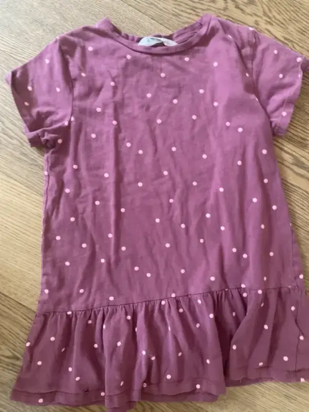 T Shirt Kleid lila Punkte 