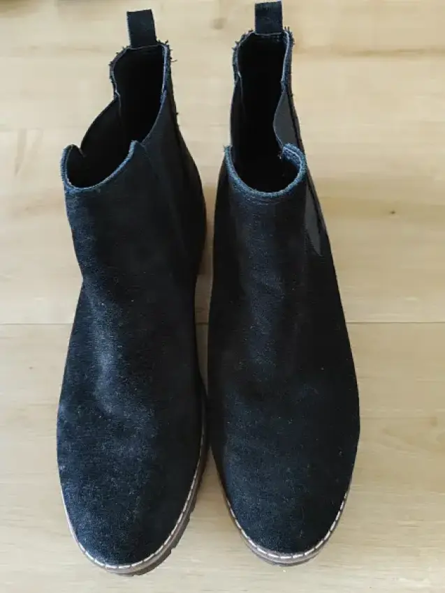 Stiefeletten Leder schwarz neuwertig