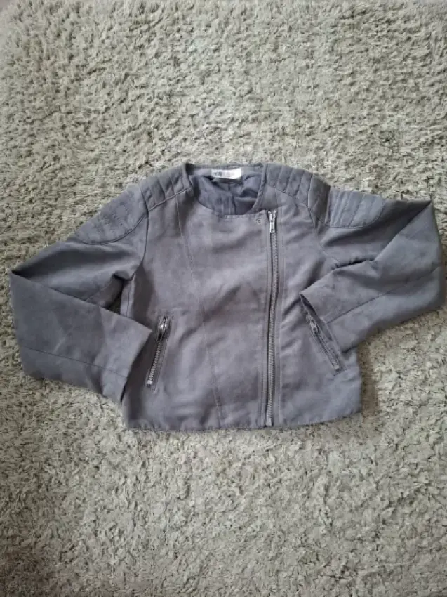 Bikerjacke 128 verlor grau