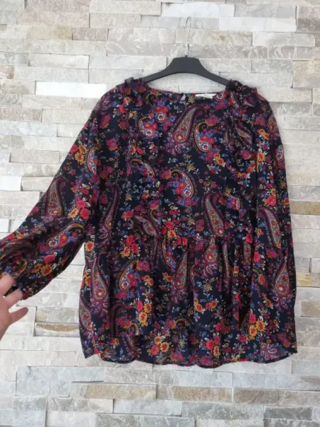 Luftige Tunika blau floral