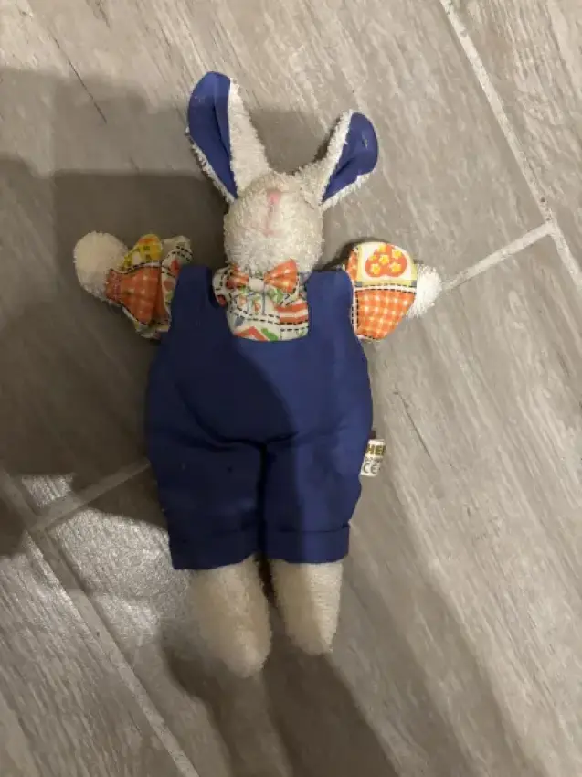 Kuscheltier Hase blau 