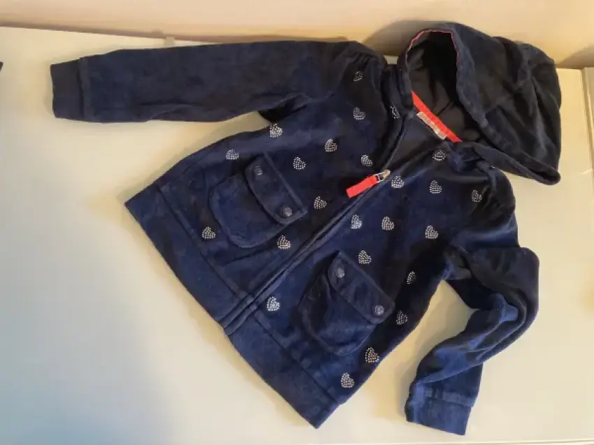 Billieblush Sweatjacke Samt Glitzer dunkelblau