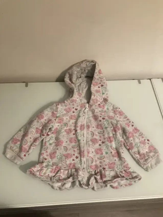 Sweatshirtjacke Peppa Wutz grau