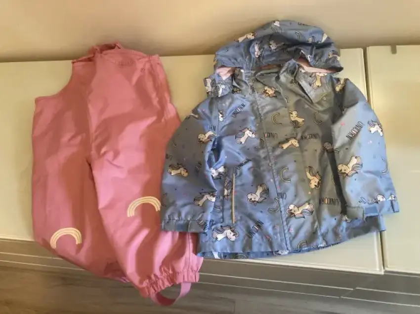 Regenjacke mit Regenhose Set Einhorn