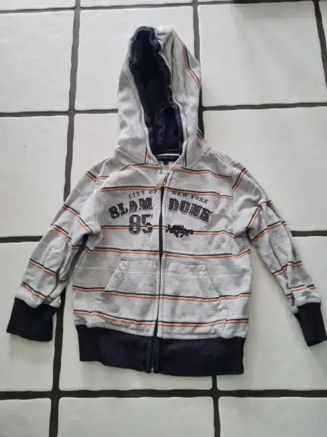 Kapuzenjacke, Tommy Hilfiger, grau/dunkelblau 