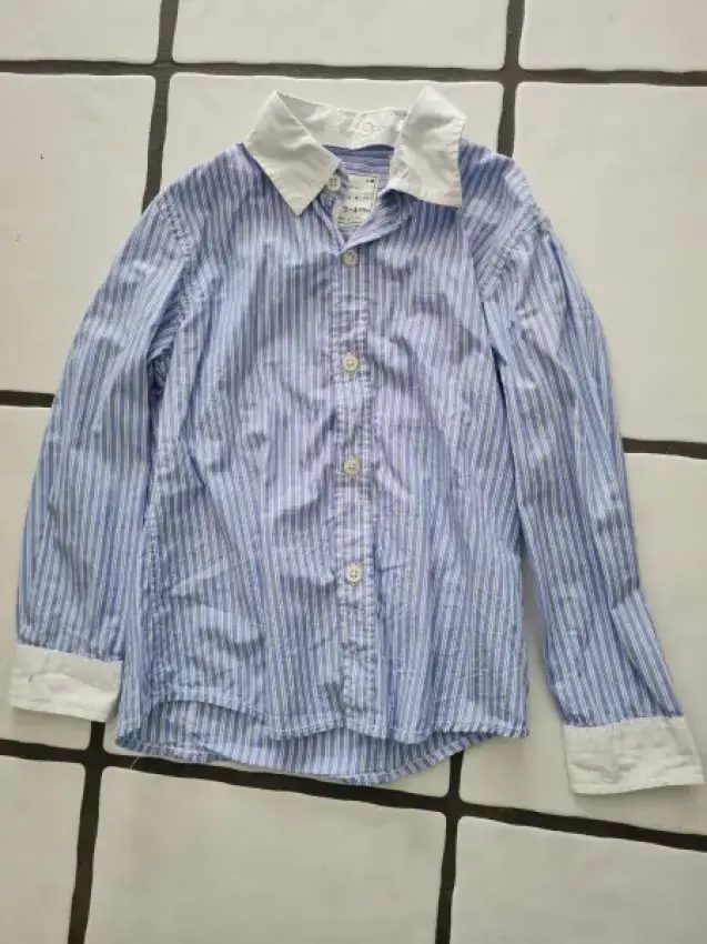 Oberhemd, Zara Kids, blau/weiß