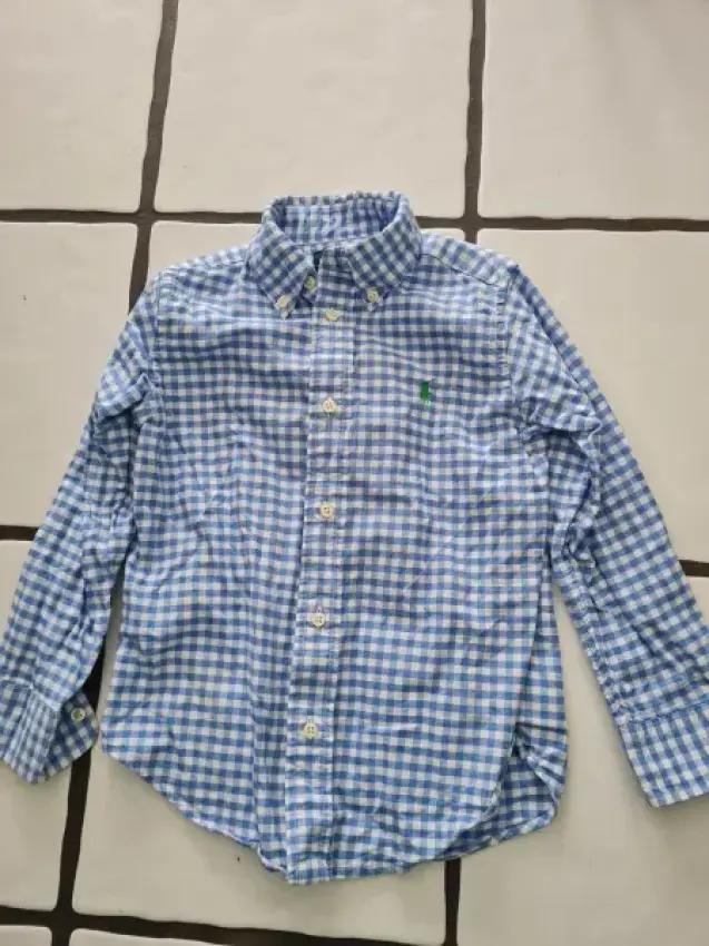 Oberhemd, Ralph Lauren, blau/weiß